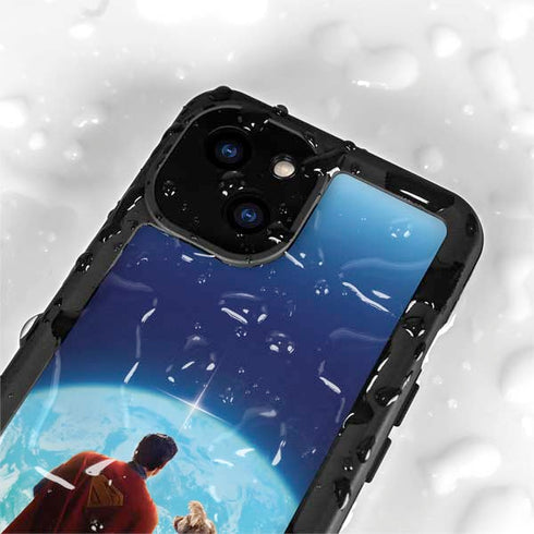 Superman 2025 Superman & Krypto watch the Earth iPhone 15 Waterproof Case